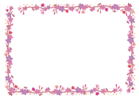 Nostalgic pattern frame that seems to be in the cute Showa stationery of cherry blossoms