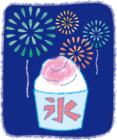 Shaved ice and fireworks / Summer vacation