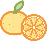 橘子和切片的橘子