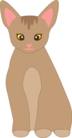 Fashionable cat illustration (Abyssinian)