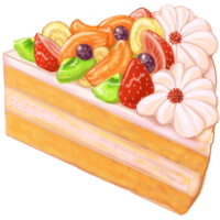 フルーツショートケーキ-食べ物
