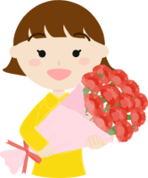 Free to give a carnation from a girl to a mother (young people in their 20s) on Mother's Day