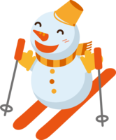 Winter (snowman skiing)