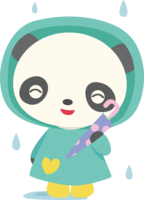 Panda-rainy season-umbrella-cute animal