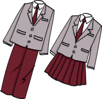 Graduation of simple handwritten school uniforms for men and women