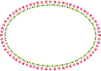 桜やチューリップのフレーム飾り枠