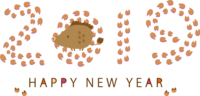 Cute 2019 logo character Toribo-Zodiac (Year of the Pig)