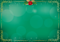 Mysteriously shining green gold decoration Fashionable Christmas-frame frame