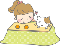 Kotatsu and girl