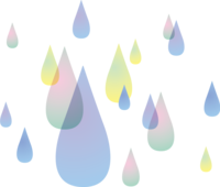 透明重叠的雨滴梅雨