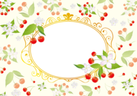 背景框架插图素材"樱桃"