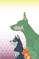 Cool dog Shochikuume-Japanese style (vertical) 2018 (dog) background