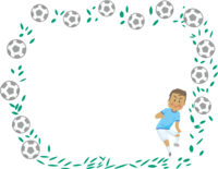 Frame frame of soccer player (boy)