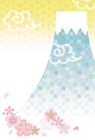 Mt. Fuji and Japanese style pattern (vertical) 2018 (dog) background