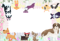 Fashionable dog (watercolor style frame) Background 2018 New Year Zodiac