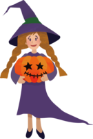 Halloween (pumpkin and witch)
