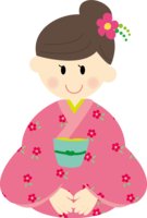 Japanese clothes-Invitation to a girl in a kimono