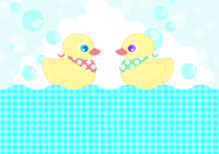 Cute background illustration (duck)