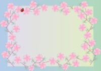 Matsuba peony (Matsubabotan) Summer flower frame