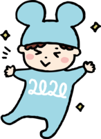 戴老鼠帽子的宝宝2020童年