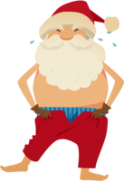 Fashionable (too fat to fit pants) Santa Claus