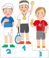 オリンピック表彰台-テニス(男子)選手