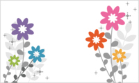 包围两边的简单花卉装饰
