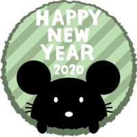Mouse (mouse) cute child year (2020) that comes out of the hole