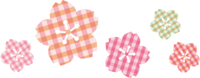 Plaid cherry blossom illustrations of various colors-One point (free)
