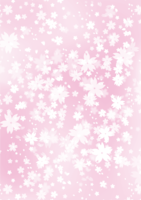 縦の白に輝き光る桜の花背景フリーイラスト画像