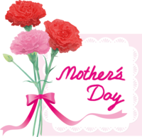 Mother's Day lace frame character (Mother's-Day) carnation
