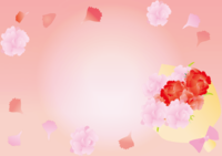 Carnation (fashionable) (bouquet pink) Flower frame