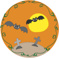 Cute Halloween of bats (can badge style)