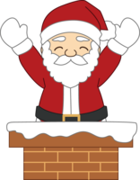 Santa coming out of the chimney