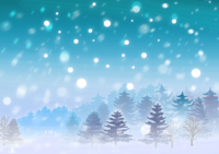 Winter background illustration (mountain scenery with snow-landscape)