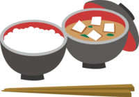 Rice-Miso soup-Food-Ingredients