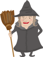 Halloween of the witch (with a broom)
