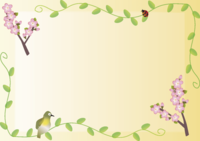 庭梅-春(3~4月)花フレーム