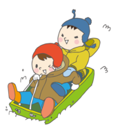 Children sledding