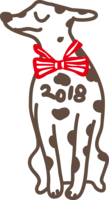 Dalmatian of the dressing dog-Fashionable and cute 2018 Year of the dog