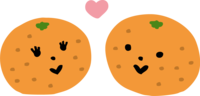 Cute couple mandarin orange