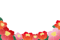 Winter background illustration (camellia)