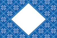 Winter frame illustration (knit-Nordic blue)