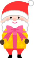 Cute Santa Claus (holding a present facing forward-passing)