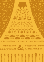 Mt. Fuji (Fashionable: Can be used from Christmas season to the beginning of the year) Background