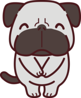 Pug bows (Welcome) Greeting dog