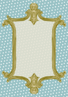Dot pattern handwritten gold-French fashionable frame frame