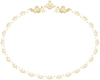 フレーム素材-飾り枠(横円シンプル)