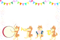 Shiba Inu athletic meet-Marching band background