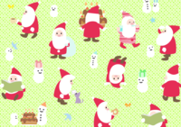Christmas-Santa pattern background illustration image